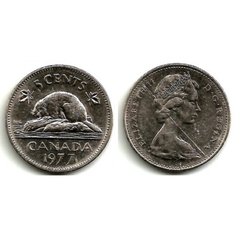 (60.1) Canadá. 1977. 5 Cents (MBC)