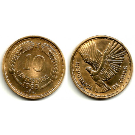 (191) Chile. 1969. 10 Centesimos (MBC)