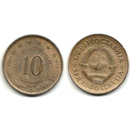 (62) Yugoslavia. 1980. 10 Dinara (MBC)