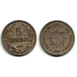 (21) Uruguay. 1901. 5 Centesimos (MBC)