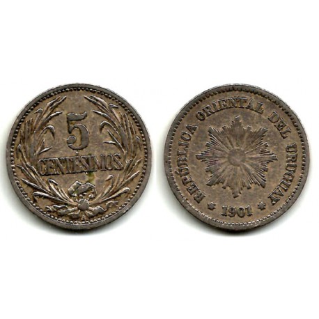(21) Uruguay. 1901. 5 Centesimos (MBC)
