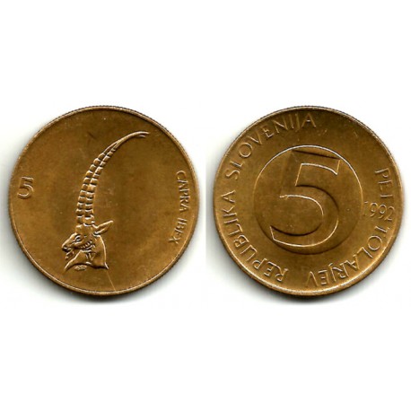 (6) Eslovenia. 1992. 5 Tolarjev (EBC+)