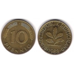 (108) Alemania. 1988(F). 10 Pfennig (MBC)