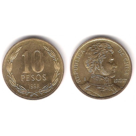 (228.2) Chile. 1998. 10 Pesos (EBC+)