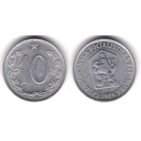 (49.1) Checoslovaquia. 1969. 10 Haleru (MBC+)