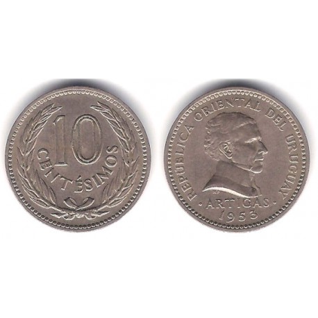 (35) Uruguay. 1953. 10 Centesimos (MBC)