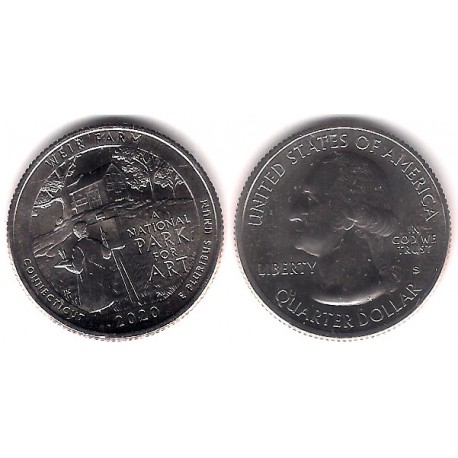 Estados Unidos de América. 2020(S). Quarter Dollar (SC) Weir Farm