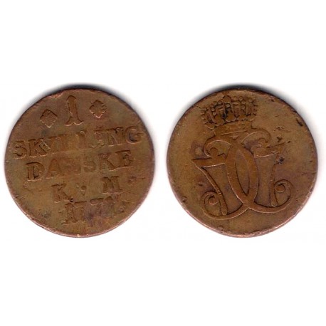 (616) Dinamarca. 1771. 1 Skilling (BC+)