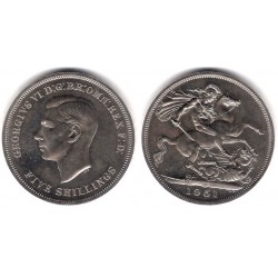 (880) Gran Bretaña. 1951. 1 Crown (SC)