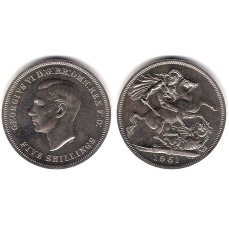 (880) Gran Bretaña. 1951. 1 Crown (SC)