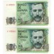 España. 1979. 1000 Pesetas (x2) (EBC+) Serie A. Pareja Correlativa