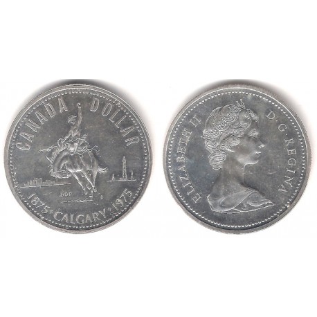 (97) Canadá. 1975. 1 Dollar (EBC+) (Plata)