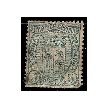 (154) 1875. 5 Céntimos. Escudo de España (Usado)