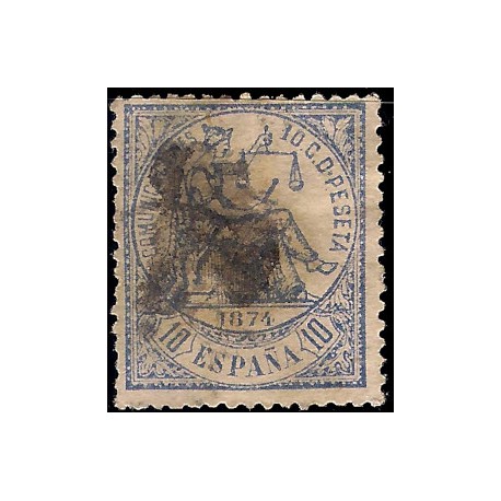 (145) 1874. 10 Céntimos. Alegoría de la Justicia (Usado)