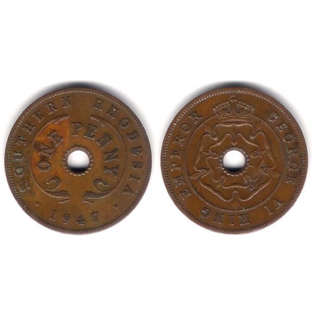 (8a) Rhodesia del Sur. 1947. 1 Penny (MBC+)