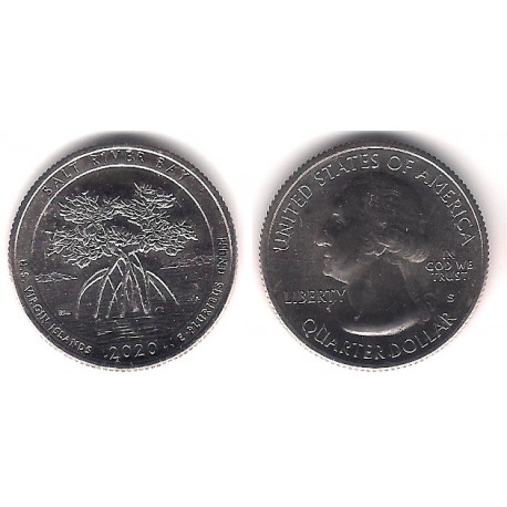 Estados Unidos de América. 2020(S). Quarter Dollar (SC) Salt River Bay