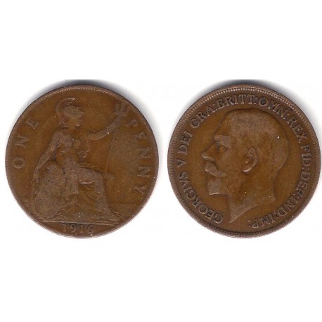 (810) Gran Bretaña. 1916. 1 Penny (BC)