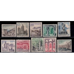 (1541 al 1550) 1964. Serie Completa. Paisajes y Monumentos (Nuevo, con marca de fijasellos)