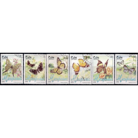 Cuba. 1991. Serie Mariposas (Usado)