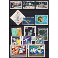 Lote de sellos de varios paises. Astronáutica (Usado)