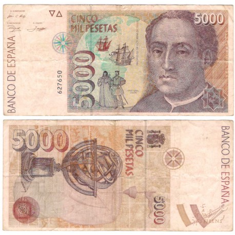 España. 1992. 5000 Pesetas (BC) Sin Serie
