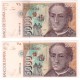 España. 1992. 5000 Pesetas (x2) (SC)  Serie 4E. Pareja correlativa