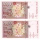 España. 1992. 2000 Pesetas (x2) (SC) Serie 3C. Pareja. Nuevo Diseño
