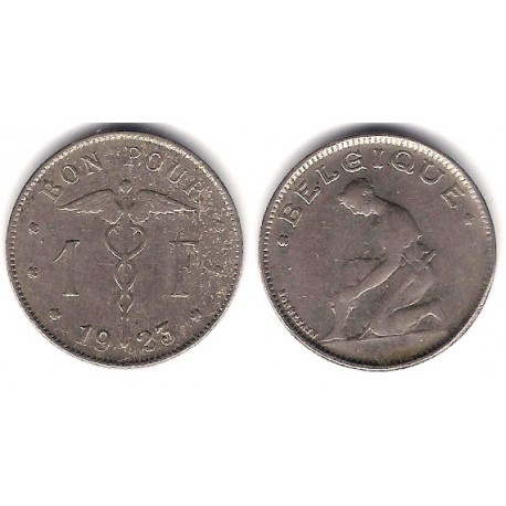 (23) Bélgica. 1923. 1 Franc (MBC)
