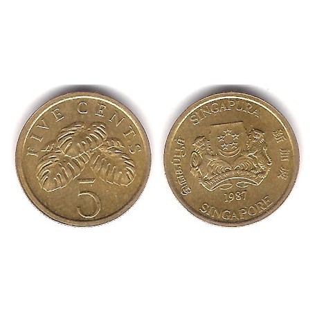 (50) Singapur. 1987. 5 Cents (SC)