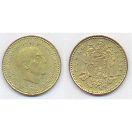 Estado Español. 1966*(19-74). 1 Peseta (Proof)