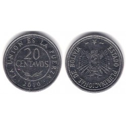 (215) Bolivia. 2010. 20 Centavos (SC)