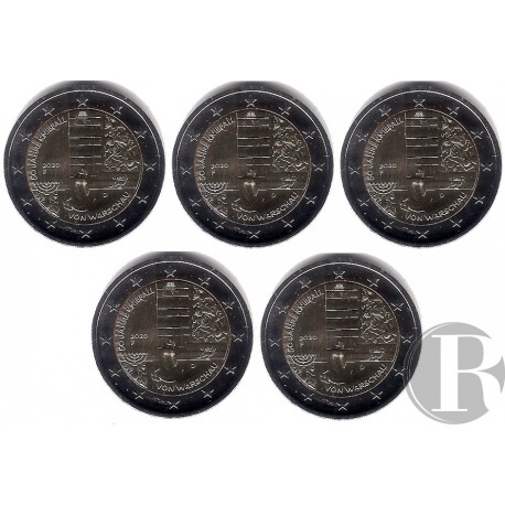 Alemania. 2020(ADFGJ). 2 Euro (SC)