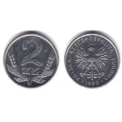 (Y80.3) Polonia. 1990. 2 Zlote (SC)