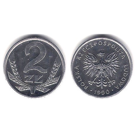 (Y80.3) Polonia. 1990. 2 Zlote (SC)