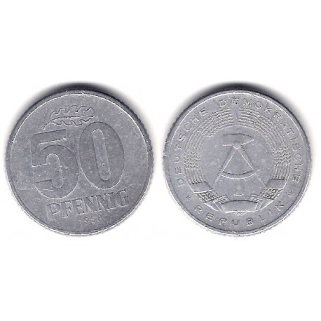 (12.2) Alemania Democrática. 1958(A). 50 Pfennig (BC)
