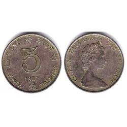 (46) Hong Kong. 1981. 5 Dollars (MBC-)