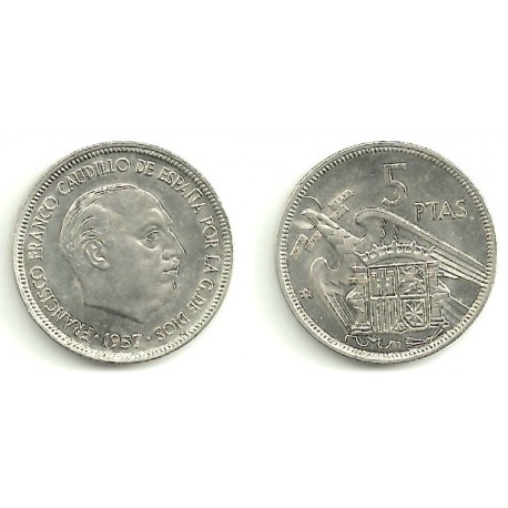 Estado Español. 1957*(75). 5 Pesetas (EBC)