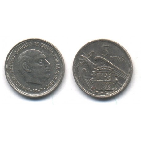 Estado Español. 1957*(70). 5 Pesetas (MBC)
