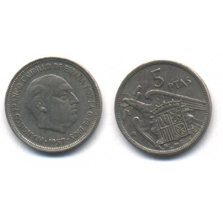 Estado Español. 1957*(69). 5 Pesetas (MBC-)