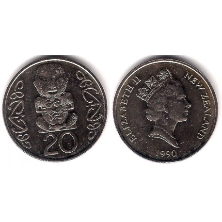 (81) Nueva Zelanda. 1990. 20 Cents (MBC)