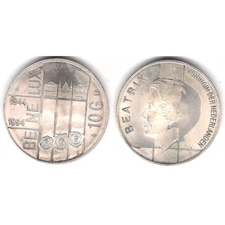 (216) Países Bajos. 1994. 10 Gulden (EBC) (Plata)