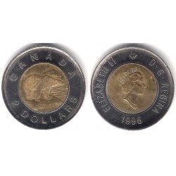 (270) Canadá. 1996. 2 Dollars (EBC)