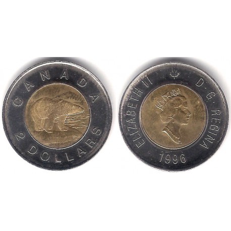 (270) Canadá. 1996. 2 Dollars (EBC)