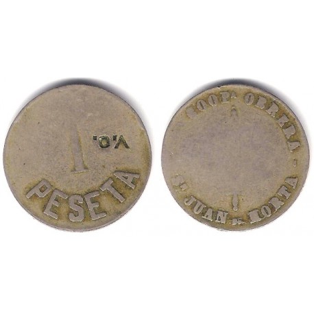 Sdad Cooperativa Obrera. San Juan de Horta. 1 Peseta (RC+)