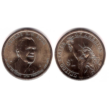 Estados Unidos de América. 2020(D). 1 Dollar (SC) George H.W. Bush