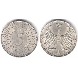 (112.1) Alemania. 1951(D). 5 Mark (SC) (Plata