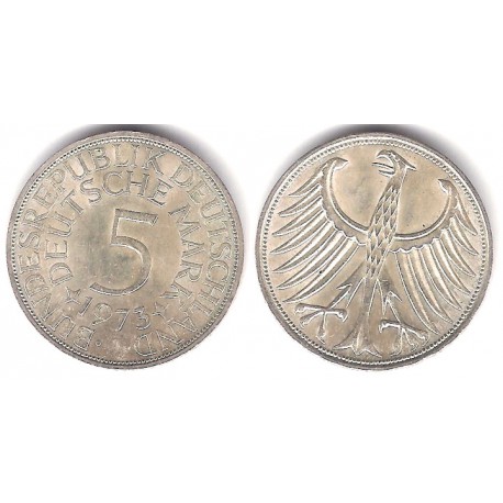 (112.1) Alemania. 1973(J). 5 Mark (SC) (Plata)