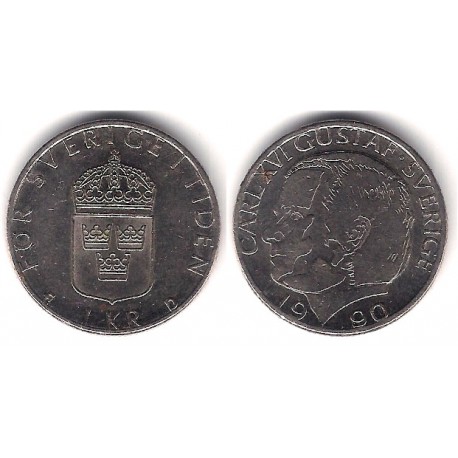 (852a) Suecia. 1990. 1 Krona (MBC)