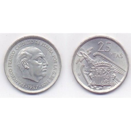 Estado Español. 1957*(71). 25 Pesetas (SC)