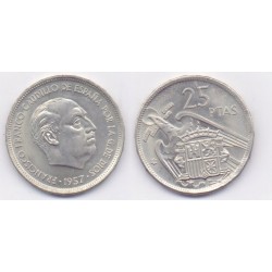 Estado Español. 1957*(70). 25 Pesetas (SC)